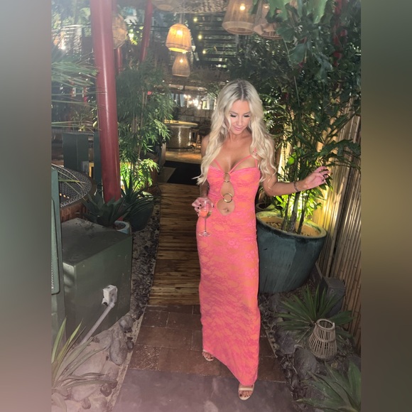 IMOGEN MAXI DRESS PINK - Picture 3 of 3